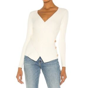 Milly Crossfront Sweater Women’s Size Medium Ecru Revolve EUC